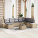 Tuin Sofa Set 9 st Beige poly rattan