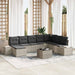 Tuin Sofa Set 9 st Lichtgrijs poly rattan