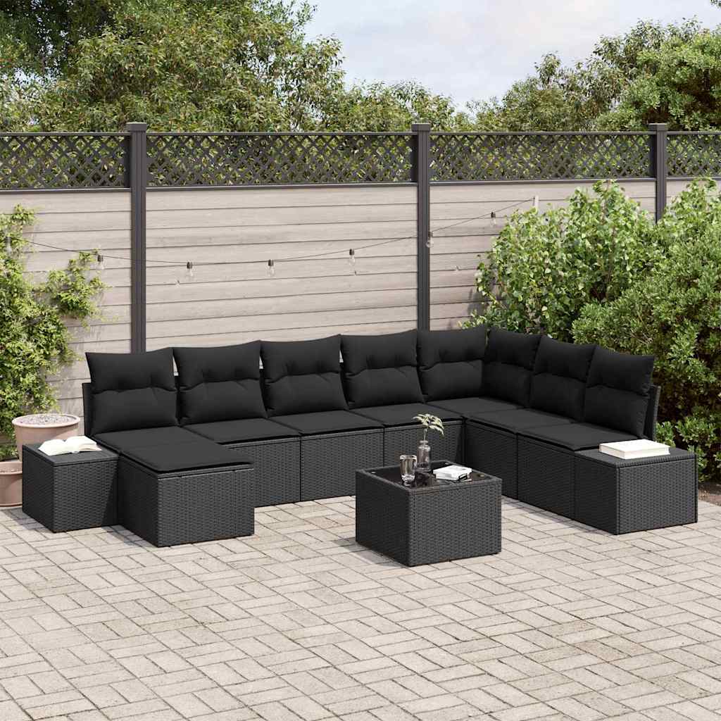 Tuin Sofa Set 9 st poly rattan