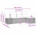 Tuin Sofa Set 4 st Zwart poly rattan
