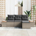 Tuin Sofa Set 4 st Grijs poly rattan