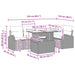 Tuin Sofa Set 6 st 5-Aantal zitplaatsen Bruin en Rood