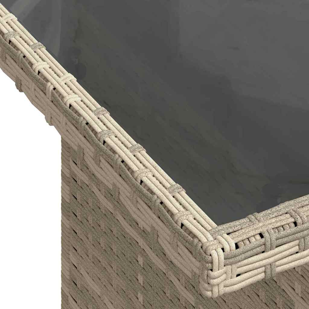 Tuin Sofa Set 7 st Lichtgrijs poly rattan
