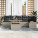Tuin Sofa Set 7 st Lichtgrijs poly rattan