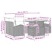 Tuin Sofa Set 7 st 6-Aantal zitplaatsen Bruin en Rood