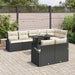Tuin Sofa Set 9 st Zwart en Crème poly rattan