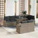 Tuin Sofa Set 9 st Grijs poly rattan