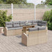 Tuin Sofa Set 9 st Beige en Licht Grijs poly rattan