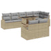 Tuin Sofa Set 9 st Beige en Licht Grijs poly rattan