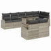Tuin Sofa Set 9 st Lichtgrijs poly rattan
