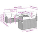 Tuin Sofa Set 9 st Zwart poly rattan