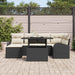 Tuin Sofa Set met kussen 7 pcs Zwart en crème
