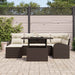 Tuin Sofa Set 7 st Bruin en Crème poly rattan