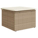 Tuin Sofa Set 7 st Beige en Crème poly rattan