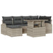 Tuin Sofa Set 7 st Lichtgrijs poly rattan