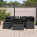 Tuin Sofa Set 7 st Zwart poly rattan