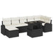 Tuin Sofa Set 8 st Zwart en Crème poly rattan