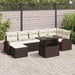 Tuin Sofa Set 8 st Bruin en Crème poly rattan