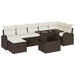 Tuin Sofa Set 8 st Bruin en Crème poly rattan