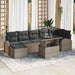 Tuin Sofa Set 8 st Grijs poly rattan
