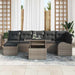 Tuin Sofa Set 8 st Grijs poly rattan