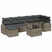 Tuin Sofa Set 8 st Grijs poly rattan