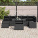 Tuin Sofa Set 8 st Zwart poly rattan