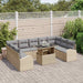 Tuin Sofa Set 10 st Beige en Licht Grijs poly rattan