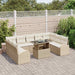 Tuin Sofa Set 10 st Beige en Crème poly rattan