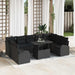 Tuin Sofa Set 10 st Zwart poly rattan