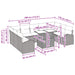 Tuin Sofa Set 10 st 9-Aantal zitplaatsen Bruin poly rattan