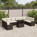 Tuin Sofa Set 11 st Bruin en Crème poly rattan