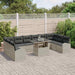 Tuin Sofa Set 11 st Lichtgrijs poly rattan