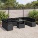 Tuin Sofa Set 11 st Zwart poly rattan