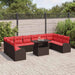 Tuin Sofa Set 11 st 10-Aantal zitplaatsen Bruin poly rattan