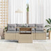 Tuin Sofa Set 5 st 4-Aantal zitplaatsen Beige poly rattan