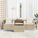 Tuin Sofa Set 5 st 4-Aantal zitplaatsen Beige en Crème