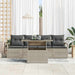 Tuin Sofa Set 5 st 4-Aantal zitplaatsen Licht poly rattan