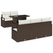 Tuin Sofa Set 6 st 5-Aantal zitplaatsen Bruin en Crème