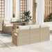 Tuin Sofa Set 6 st 5-Aantal zitplaatsen Beige en Crème