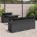 Tuin Sofa Set 6 st 5-Aantal zitplaatsen Zwart poly rattan