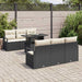 Tuin Sofa Set 7 st 6-Aantal zitplaatsen Zwart en Crème