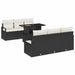 Tuin Sofa Set 7 st 6-Aantal zitplaatsen Zwart en Crème