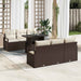 Tuin Sofa Set 7 st 6-Aantal zitplaatsen Bruin en Crème