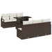Tuin Sofa Set 7 st 6-Aantal zitplaatsen Bruin en Crème