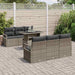 Tuin Sofa Set 7 st 6-Aantal zitplaatsen Grijs poly rattan