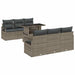 Tuin Sofa Set 7 st 6-Aantal zitplaatsen Grijs poly rattan