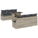 Tuin Sofa Set 7 st 6-Aantal zitplaatsen Lichtgrijs poly rattan