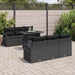 Tuin Sofa Set 7 st 6-Aantal zitplaatsen Zwart poly rattan