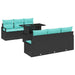 Tuin Sofa Set 7 st 6-Aantal zitplaatsen Zwart en Blauw